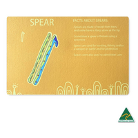 Aboriginal Design Educational Dreamtime Mats 0.45m X 0.7m (Set 5) - Yellow