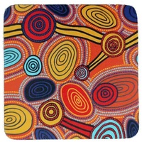 Hogarth Aboriginal Art Coaster Set (6) - Skipping Stones