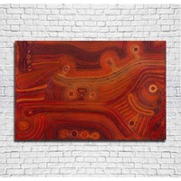 Saretta Aboriginal Art Cotton/Viscose Open Kaftan - Corroboree