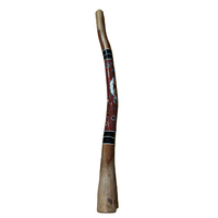 Eucalyptus (Woollybutt) handpainted Didgeridoo (1.36m) - Flared End with Fish