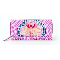 By Meeka Genuine Leather Travel Wallet (21cm x 13cm) - Waratah