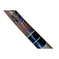 Eucalyptus (Woollybutt) handpainted Didgeridoo [1.4M] - Goanna and Warrior