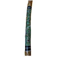 Eucalyptus handpainted Didgeridoo -  Kangaroo and Warrior