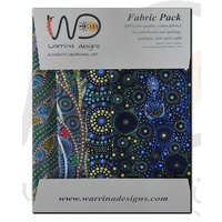 Aboriginal Fabric 4pce Quarter Pack [Green] - Aboriginal Design Fabric