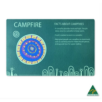 Aboriginal Design Educational Dreamtime Mats 0.45m X 0.7m (Set 5) - Green