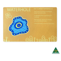 Aboriginal Design Educational Dreamtime Mats 0.45m X 0.7m (Set 5) - Yellow