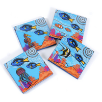 Diwana Dreaming Resin Coaster Set (4) - Blue Tang Serenade