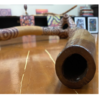 Eucalyptus Red-Boxwood Didgeridoo Unique and Rare - Handpainted Double (1.2M) 