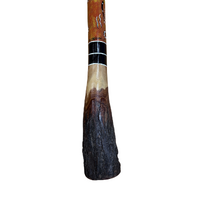 Eucalyptus (Ironbark) Handpainted Didgeridoo (1.30m) - Flared End with Kangaroo (Red)