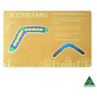 Aboriginal Design Educational Dreamtime Mats 0.45m X 0.7m (Set 5) - Yellow