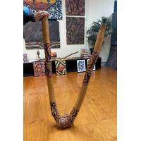 Eucalyptus Red-Boxwood Didgeridoo Unique and Rare - Handpainted Double (1.2M) 