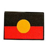 Aboriginal Flag Iron-On Woven Patch (95mm x 75mm)