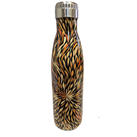 Sharon Numina Aboriginal Art Stainless Steel Bottle - 500ml - Bush Medicine Leaves