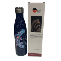 Lewis Burns Aboriginal Art Stainless Steel Bottle - 500ml - Turtle/Platypus