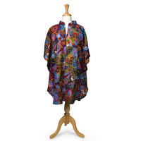 Justin Butler Aboriginal Art Short Cotton Kaftan - The Dingo and the Kangaroo storyline