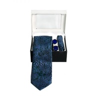 Better World Aboriginal 3pce Woven Polyester Tie Set - Yalke Dreaming (Blue)