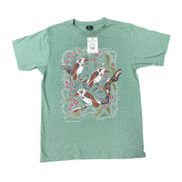 Kookaburra (Marle Green) - Aboriginal Design T-Shirt