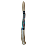 Eucalyptus handpainted (Red Boxwood) Didgeridoo [1.3m] - Emu (Green/Multi)