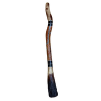 Eucalyptus (Ironbark) Handpainted Didgeridoo (1.30m) - Flared End with Kangaroo (Red)