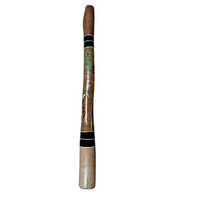 Eucalyptus (Boxwood) handpainted Didgeridoo (1.05M) Emu (Orange/Green)