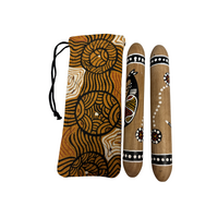 Dreamtime Kullilla-Art Aboriginal Art Music/Clapping Sticks (21cm) Giftset