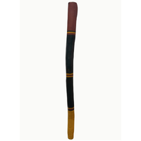 Traditional Eucalyptus Raw Didgeridoo (1.44m) - Charcoal with Red/Yellow Ochre