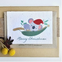 Native Seed Box Plantable Greeting Card - Xmas Koala