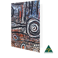 Utopia Aboriginal Dot Art Gift Card - Awelye Ceremonial Body Paint 
