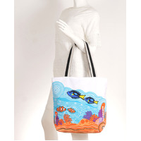 Diwana Dreaming Washed Cotton Canvas Shoulder/Sling Bag (43cmx38cm) - Blue Tang Serenade