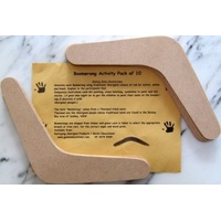 Activity Pack - Boomerangs - Pack of 10 - Decorate your own each