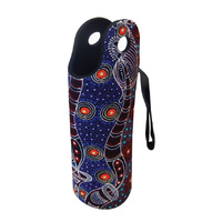 Utopia Aboriginal Art Neoprene Water Bottle Cooler - Dreamtime Sisters