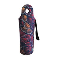 Utopia Aboriginal Art Neoprene Water Bottle Cooler - Gum Blossoms