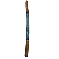 Eucalyptus handpainted Didgeridoo -  Kangaroo and Warrior