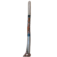 Eucalyptus (Woollybutt) Handpainted Didgeridoo [1.02m]-  Kangaroo (Red)