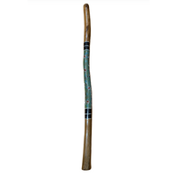 Eucalyptus handpainted Didgeridoo -  Goanna and Warrior