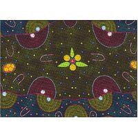 Bush Tucker Dreaming (Multi) - Aboriginal design Fabric