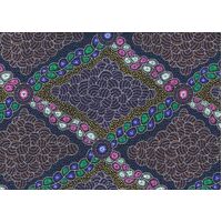 Bush Waterhole (Purple) - Aboriginal design Fabric