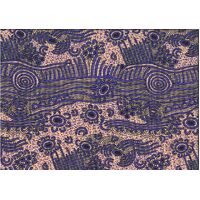 Dreamtime Bush Plum [Pink/Purple] - Aboriginal design Fabric