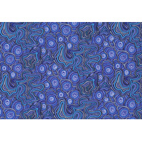 Meteors (Purple) - [SCRAP 1.1M]  Aboriginal design Fabric