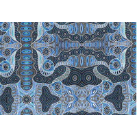 Regeneration (Blue) [SCRAP 0.30M] - Aboriginal design Fabric