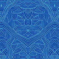 Untitled (Blue) SCRAP 0.9M- Aboriginal design Fabric