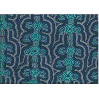 Women Dreaming 2 (Blue) - Aboriginal design Fabric