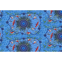 Yeerung (Blue) - Aboriginal design Fabric