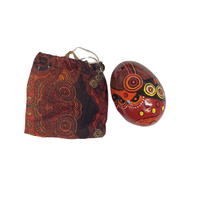 Better World Aboriginal Art Handmade Decorative Lacquered Egg &amp; Stand + Giftbag - Hailstorm Dreaming