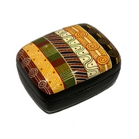 Better World Aboriginal Art Lacquered Large Trinket Box - Jilamara