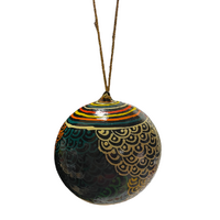 Warlukurlangu Aboriginal Art design Lacquered Xmas Ball - Yarungkanyi Jukurrpa (Mt Doreen Dreaming)