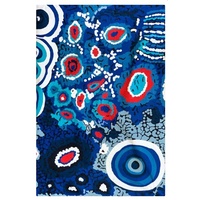 Aboriginal Art Handmade (6&#39;x 4&#39;) Wool Rug (Chainstitched) (183cm x 122cm) - The Seven Sisters