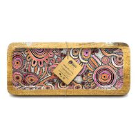 Better World Aboriginal Art Mango Wood Tray (31cm x 13cm)  - Regeneration