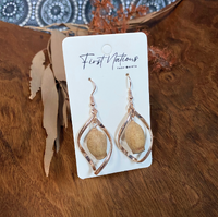 First Nations Fashionista - Handmade Aboriginal Art Gumnut Drop Earrings with Rose Gold