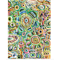 Better World Aboriginal Art Digital Print Cotton Teatowel - Ramindjeri Ruwe Dreaming
